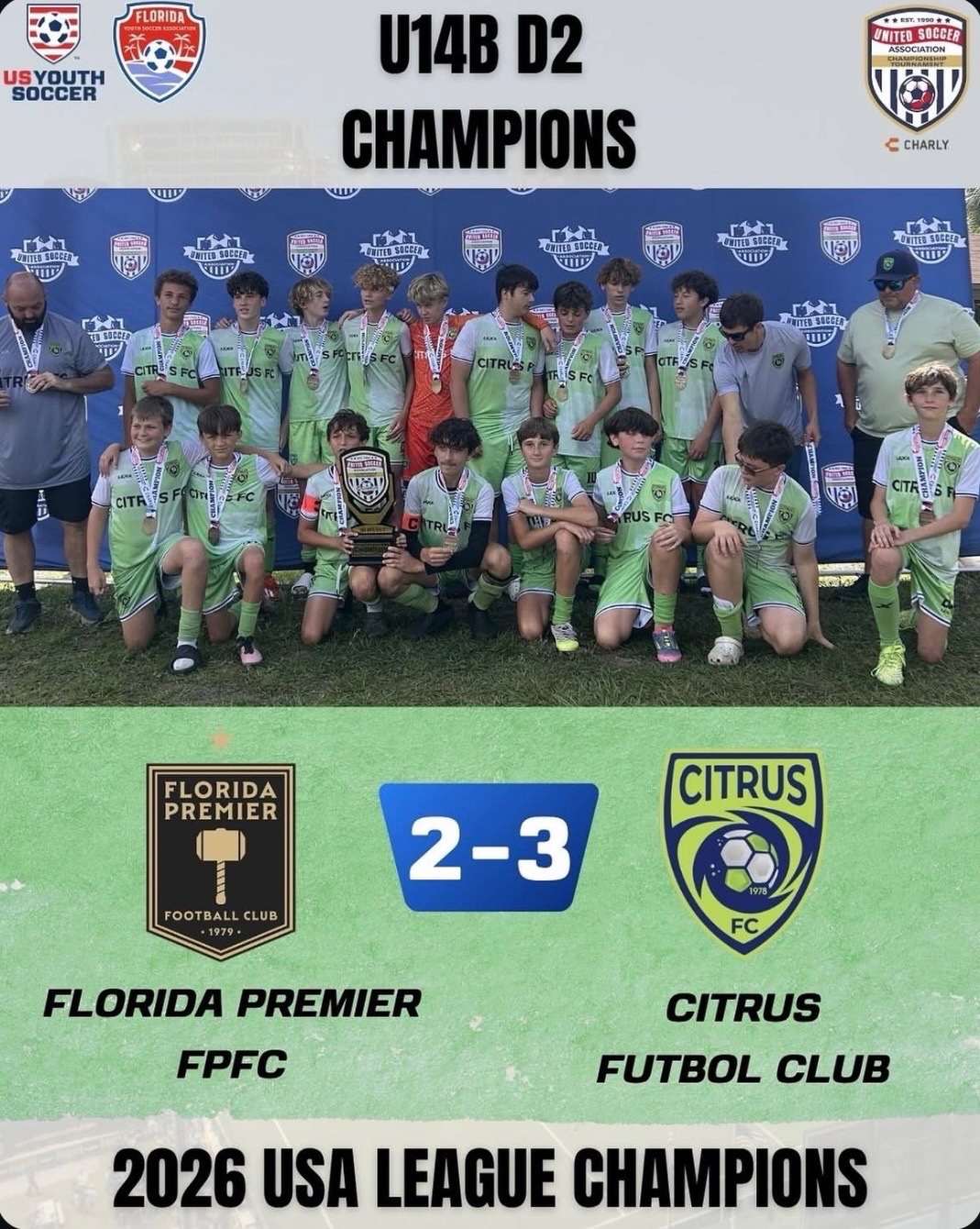 U14B Division 2 Champions
